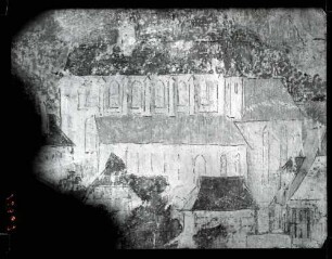 Klosterkirche als Fresko im Chor