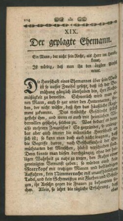 XIX. Der geplagte Ehemann