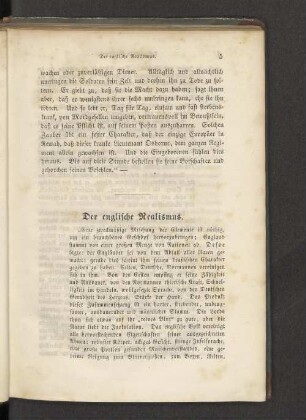 Der englische Realismus.