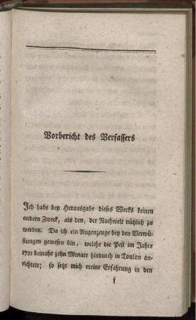 Vorbericht des Verfassers.