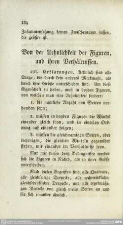 Von der Aehnlichkeit der Figuren, und ihren Verhältnissen