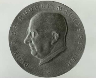 Plakette Prof. D. Dr. Rudolf Mauersberger : Plakette Prof. Rudolf Mauersberger (1889-1971; Kreuzkantor) von Franz Beyer, Dresden 1967. Bronze, Durchmesser 11,3 cm. Dresden: Münzkabinett