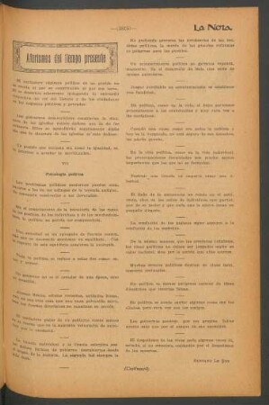 Aforismos del tiempo presente