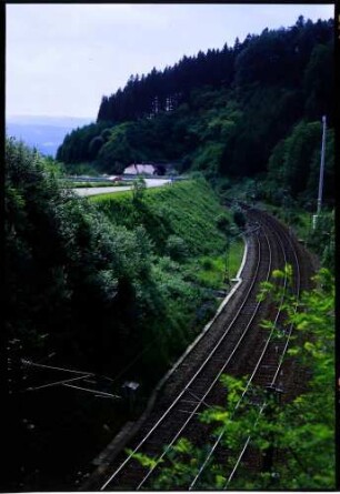 Triberg: Schwarzwaldbahn, Strecke vor dem Sommerau-Tunnel