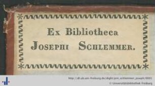 [Provenienz]: Schlemmer, Joseph