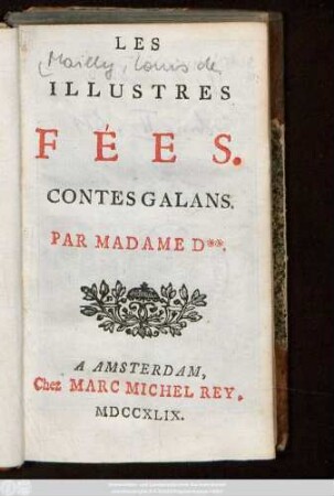 Les Illustres Fées : Contes Galans