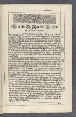 Vörrede D. Martini Lutheri vp dat Olde Testament