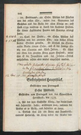 Sechszehntes Hauptstück. Geschichte von Portugall