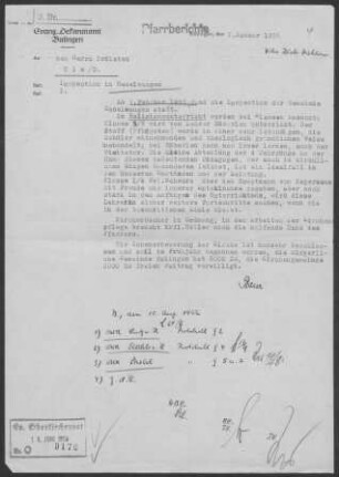 Heselwangen: Inspektionsbericht 1955