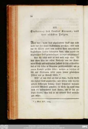 III. Eroberung des Landes Kanaan, und ihre nächsten Folgen.
