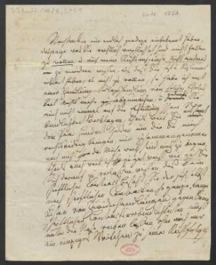 Brief an B. Schott's Söhne : 1831