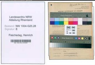 Entnazifizierung Heinrich Paschedag , geb. 06.12.1896 (Klempner)