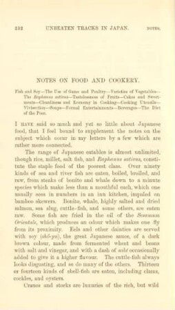 Notes on food and cookery. Fish and soy ...
