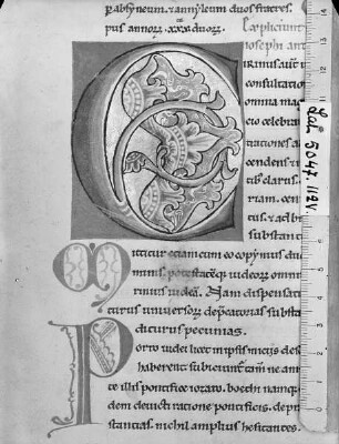 Flavius Iosephus: Antiquitatum Iudaïcarum ; De bello Iudaïco libri septem / Flavii Josephi antiquitatum Judaïcarum libri viginti : ad calcem subjicitur sancti Hieronymi de Josepho testimonium. — Initial C(irinus ...), Folio fol. 112 v