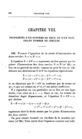 Chapitre VIII. Propriétés d'un Systéme de deux ou d'un plus grand Nombre de Cercles.