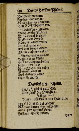 Davids LXI. Psalm. - Davids LXX. Psalm.