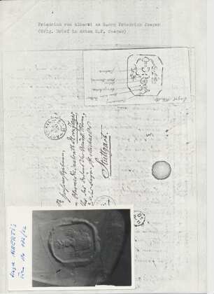 Brief von Friedrich Alberti an Georg Friedrich Jaeger