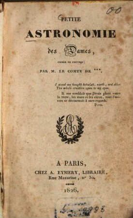 Petite Astronomie des Dames