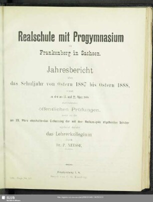 [12.]1887/88: Jahresbericht : über das Schuljahr ...
