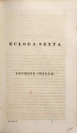 Des Publius Virgilius Maro Ländliche Gedichte, 2. Zehn erlesene Idyllen ; VI. - X. Idylle