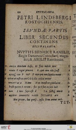 Liber secundus, continens epithalamia