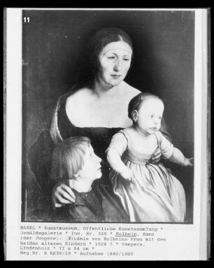 Bildnis von Holbeins Frau mit den beiden älteren Kindern
