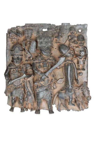 Relief plate with depiction from the war history of Benin