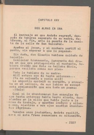 Capítulo XXV - Dos almas en una