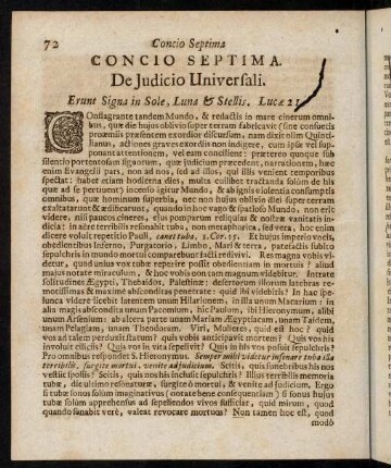 72-87, Concio Septima