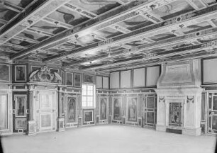 Radebeul, Schloss Hoflößnitz : Radebeul. Schloss Hoflößnitz. Festsaal mit Deckenmalerei von Albert Eyckhaut (1653-1655)
