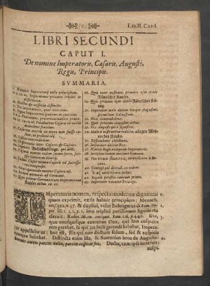 Caput I. De nomine Imperatoris, Caesaris, Augusti, Regis, Principis