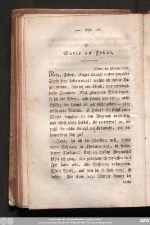 31. Marie an Fedor. Twer, im Oktober 1727.
