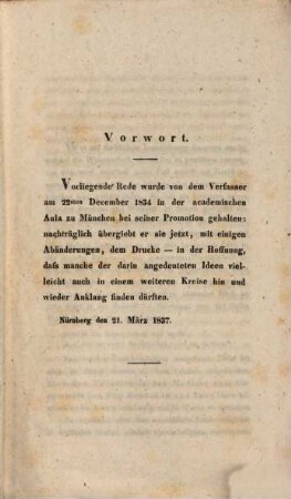 Einige Worte über das Verhältniss der Medicin zum Gesammtleben des Menschen, und über ihre historische Entwickelung