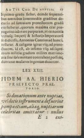 Lex XXII.