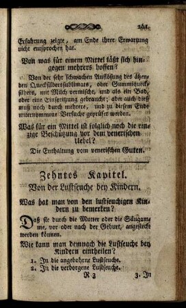 Zehntes Kapitel. Von der Lustseuche bey Kindern