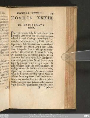 Homilia XXXIII.