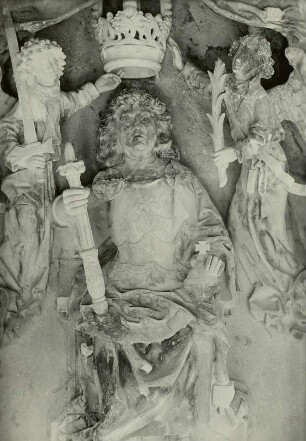 Matthias Corvinus, König von Ungarn : Bautzen. Denkmal des Königs von Ungarn Matthias Corvinus während der Denkmalserneuerung