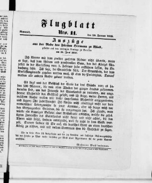 Flugblatt. 1849-1849