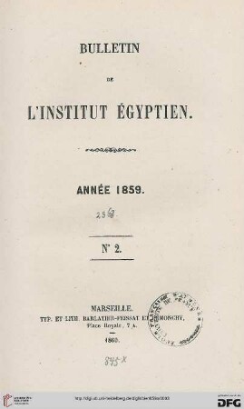 2: Bulletin de l'Institut Egyptien