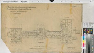 Arnsberg, Amtsgericht, Altbau, Einrichtung der Zentralheizung, Grundriss Erdgeschoss