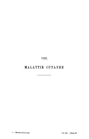VIII. Malattie cutanee
