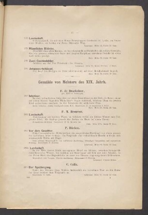 Gemälde von Meistern des XIX. Jahrh