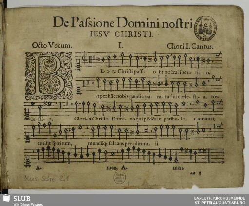 I. Beata Christi passio sit