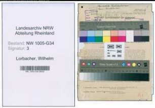 Entnazifizierung Wilhelm Lorbacher , geb. 06.01.1902 (Arzt)