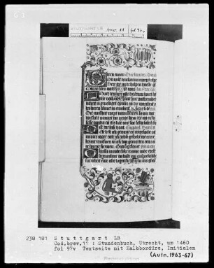 Niederländisches Stundenbuch (Handschrift der Brüder vom gemeinsamen Leben) — ---, Folio 97 versoTextblatt