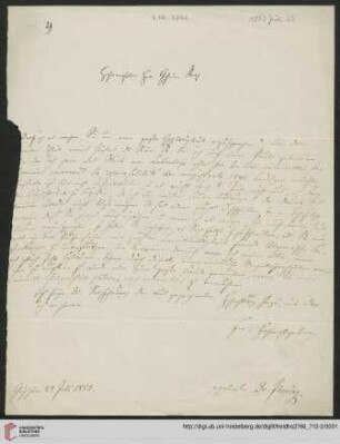Heid. Hs. 2746,713-2: Brief von Rudolf von Jhering an Carl Joseph Anton Mittermaier