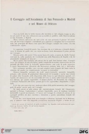 24: Il Coreggio nell'Accademia di San Fernando a Madrid e nel Museo di Orléans