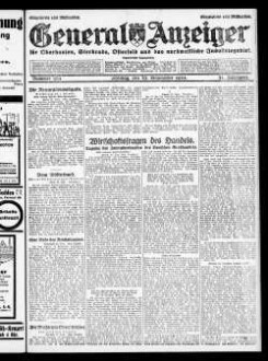 General-Anzeiger für Oberhausen, Sterkrade, Osterfeld und das nordwestliche Industriegebiet. 1921-1930