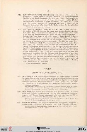 [Varia – Livres modernes – manuscrits et miniatures détachées, etc.] (Nr. 676-728)