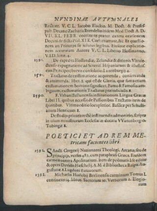 Poetici Ad Rem Metricam facientes libri.